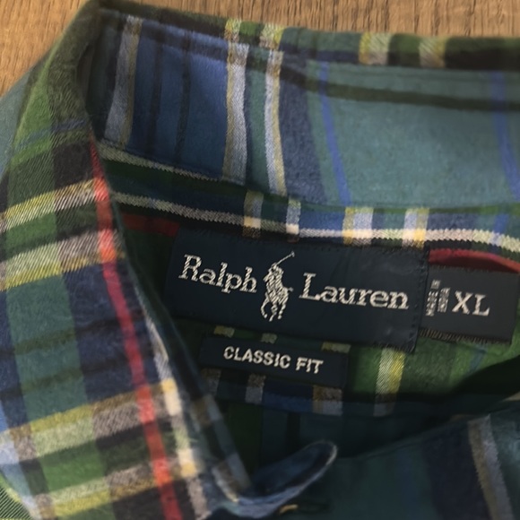 Polo Ralph Lauren button up Flannel classic Fit Men’s size XL - Picture 3 of 14